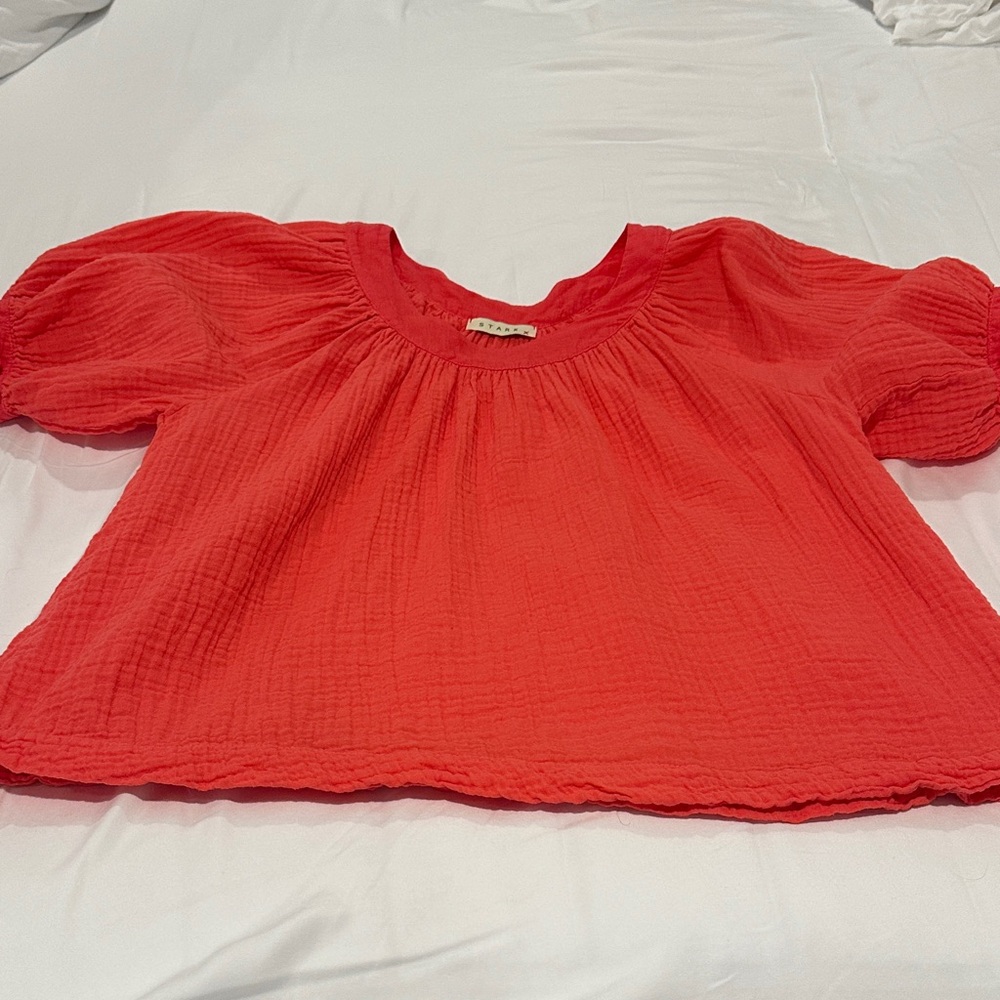 Coral loose fitting top